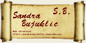 Sandra Bujuklić vizit kartica